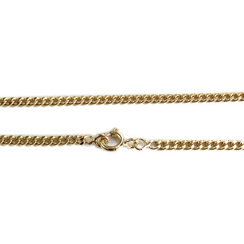 Pre-owned 750 two-tone gold diamond curb chain necklace