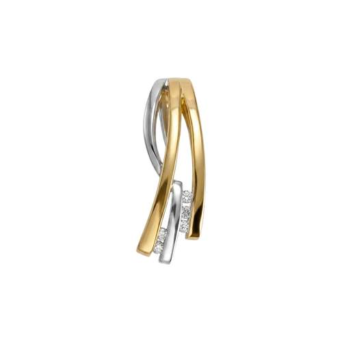 Pendentif d'occasion 2 ors 750  diamants