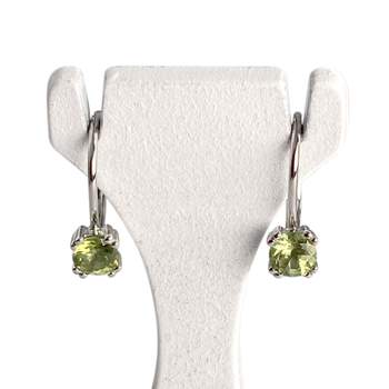Boucles d'oreilles d'occasion or 375 blanc péridots