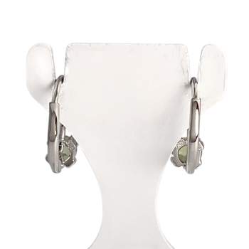 Boucles d'oreilles d'occasion or 375 blanc péridots