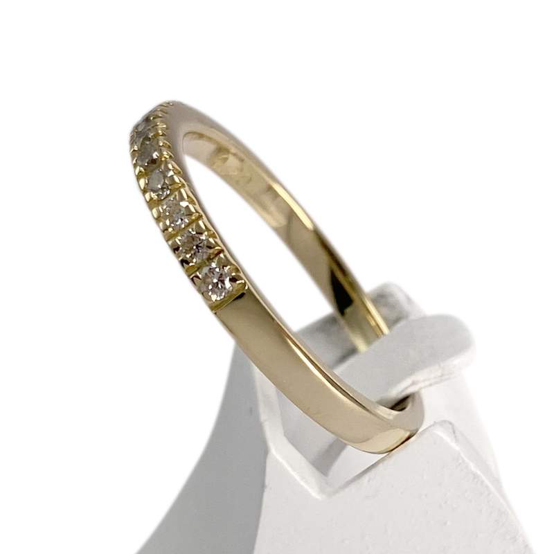 Bague d'occasion or 750 jaune diamants - vue 2