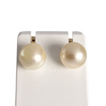 Boucles d'oreilles d'occasion or 750 jaune perles de culture - vue 1