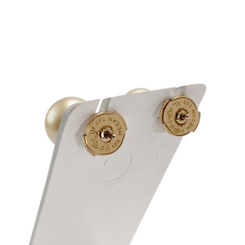 Boucles d'oreilles d'occasion or 750 jaune perles de culture