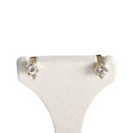 Boucles d'oreilles d'occasion or 750 jaune diamants - vue 1