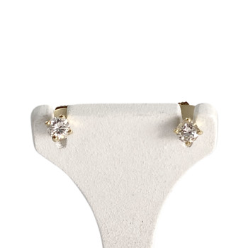 Boucles d'oreilles d'occasion or 750 jaune diamants