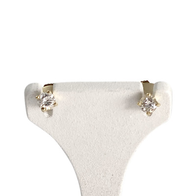Boucles d'oreilles d'occasion or 750 jaune diamants - vue 1