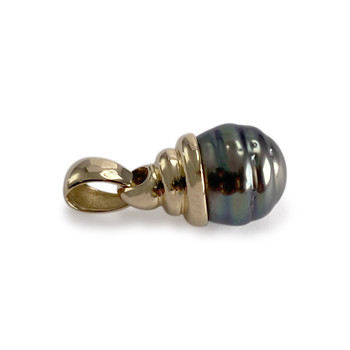 Pendentif d'occasion or 750 jaune perle de culture de Tahiti
