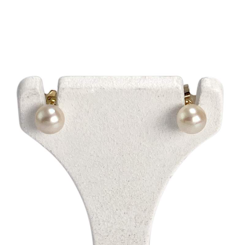 Boucles d'oreilles d'occasion or 750 jaune perles de culture - vue 1