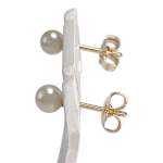 Boucles d'oreilles d'occasion or 750 jaune perles de culture - vue 2
