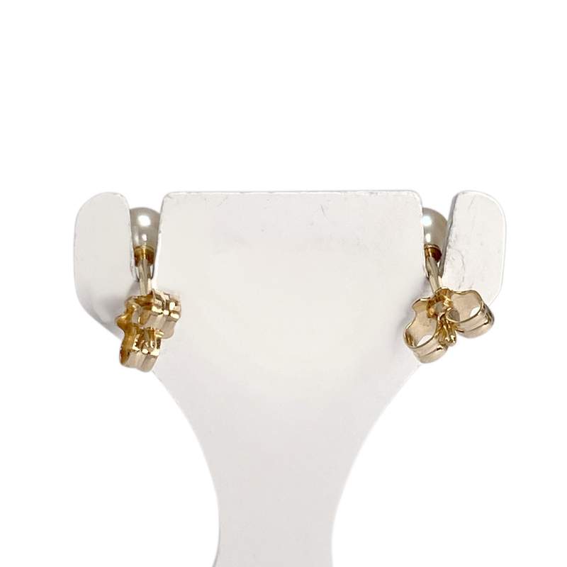 Boucles d'oreilles d'occasion or 750 jaune perles de culture - vue 3