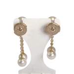 Boucles d'oreilles d'occasion or 750 jaune perle de culture perle de culture - vue 3