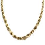 Tweedehands ketting van 750 geelgoud met gedraaide schakels, 49 cm - afbeelding 1