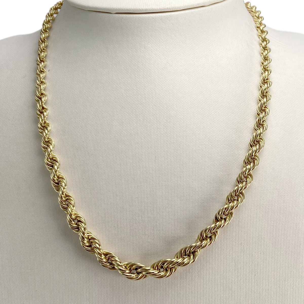 Collier d'occasion or 750 jaune maille torsadée - vue 2