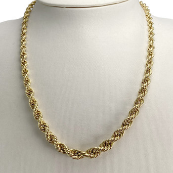 Collier d'occasion or 750 jaune maille torsadée