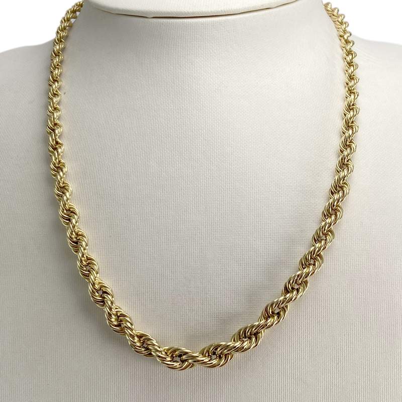 Collier d'occasion or 750 jaune maille torsadée - vue 2