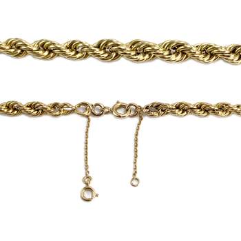 Collier d'occasion or 750 jaune maille torsadée 49cm
