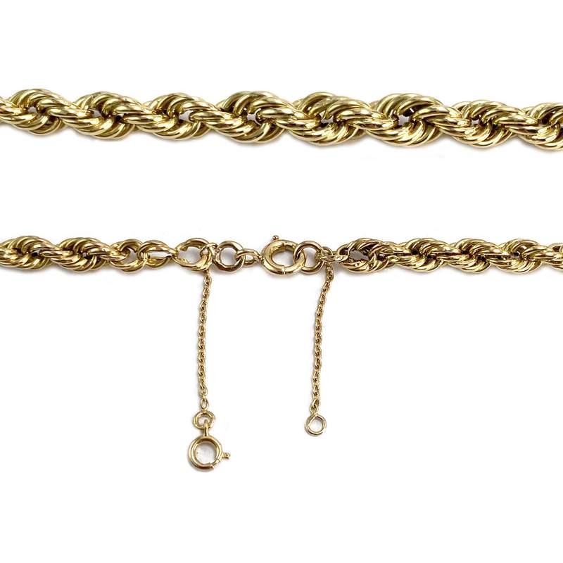 Tweedehands ketting van 750 geelgoud met gedraaide schakels, 49 cm - afbeelding 3