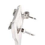 Boucles d'oreilles d'occasion or 750 blanc diamants - vue 2
