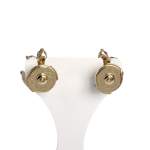 Boucles d'oreilles d'occasion or 750 jaune topazes bleue traitée et grenats - vue 3