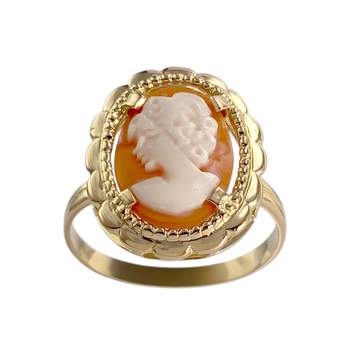Bague d'occasion or 750 jaune camée