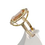 Bague d'occasion or 750 jaune camée - vue 2