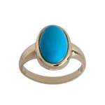 Bague d'occasion or 585 jaune turquoise - vue 1