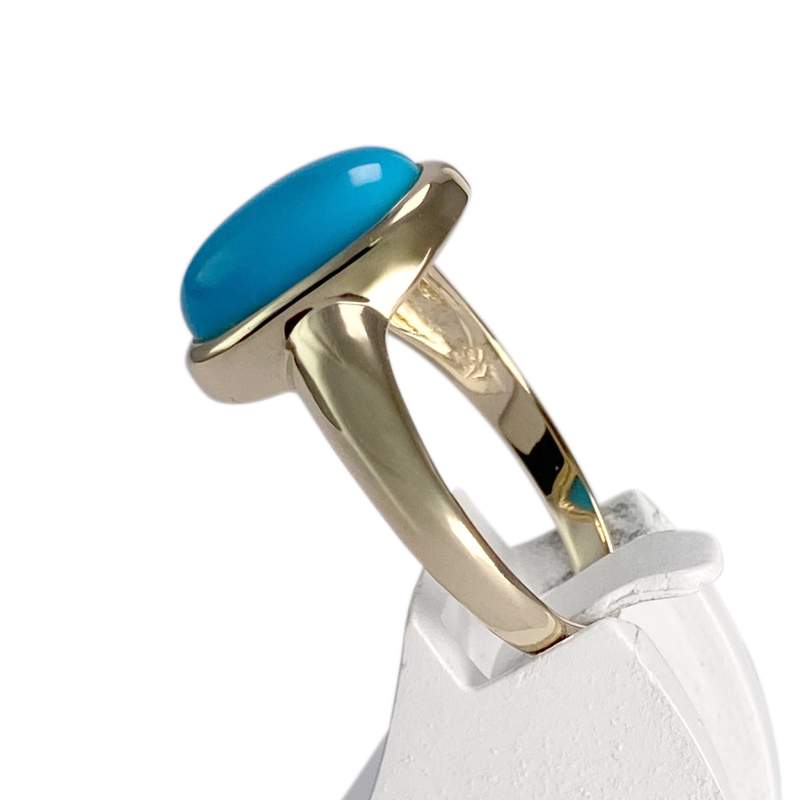 Bague d'occasion or 585 jaune turquoise - vue 2