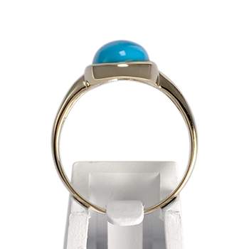 Bague d'occasion or 585 jaune turquoise