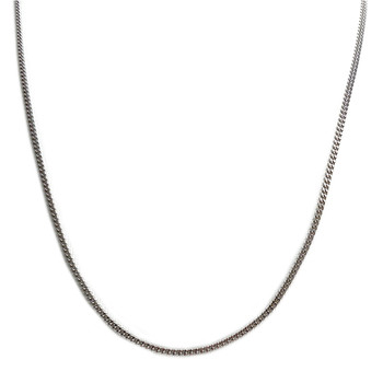 Tweedehands ketting van 750 witgoud met schakels