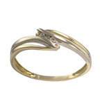 Bague d'occasion or 750 2 tons diamants - vue 1