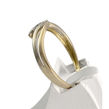 Bague d'occasion or 750 2 tons diamants