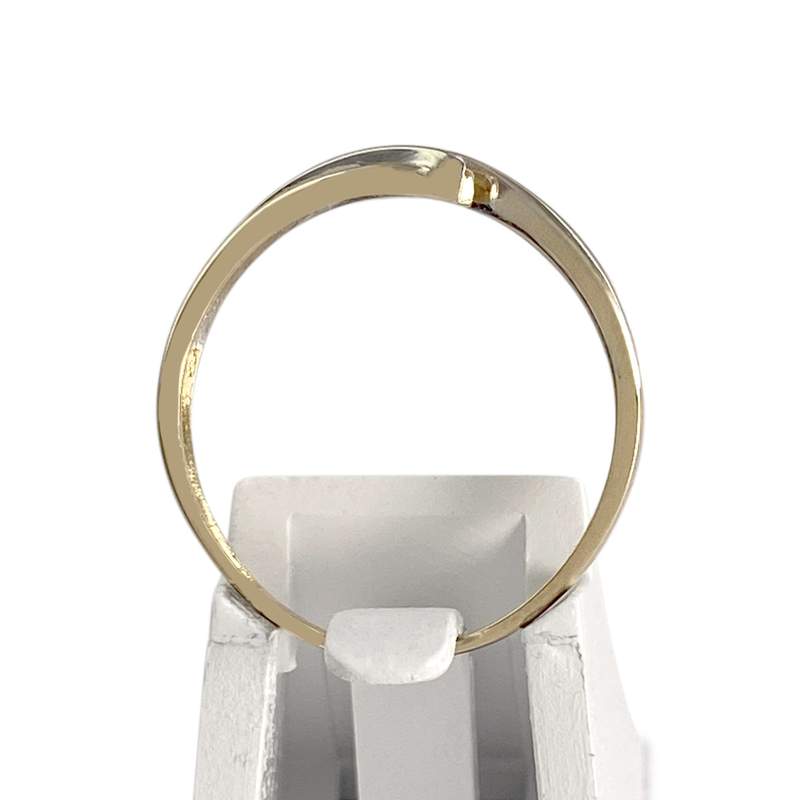 Bague d'occasion or 750 2 tons diamants - vue 3