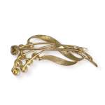 Broche d'occasion or 750 jaune perles de culture - vue 2