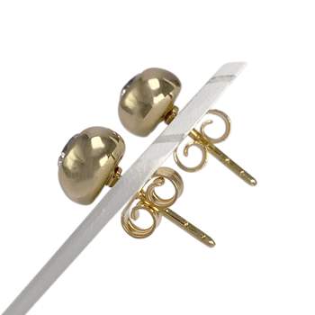 Boucles d'oreilles d'occasion or 750 jaune zirconias