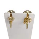 Boucles d'oreilles d'occasion or 750 jaune zirconias - vue 3