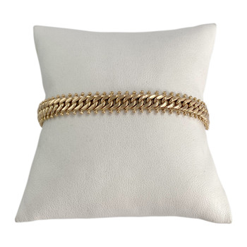 Second-hand bracelet 750 yellow gold fancy mesh