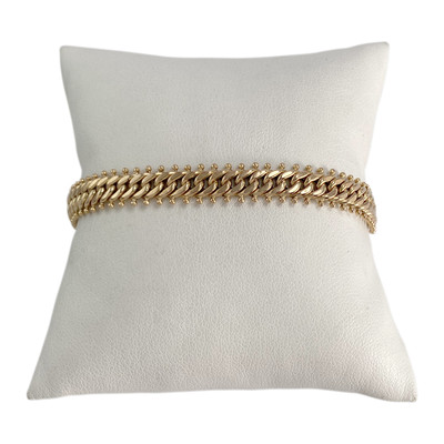 Second-hand bracelet 750 yellow gold fancy mesh