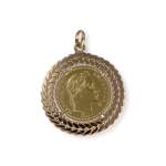 Pendentif d'occasion or 750 jaune porte-pièce - vue 1
