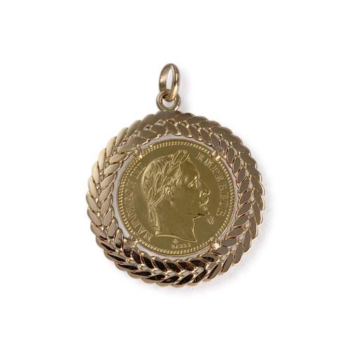 Pendentif d'occasion or 750 jaune porte-pièce