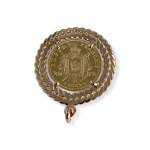 Pendentif d'occasion or 750 jaune porte-pièce - vue 2