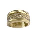 Bague d'occasion or 750 jaune diamants - vue 1