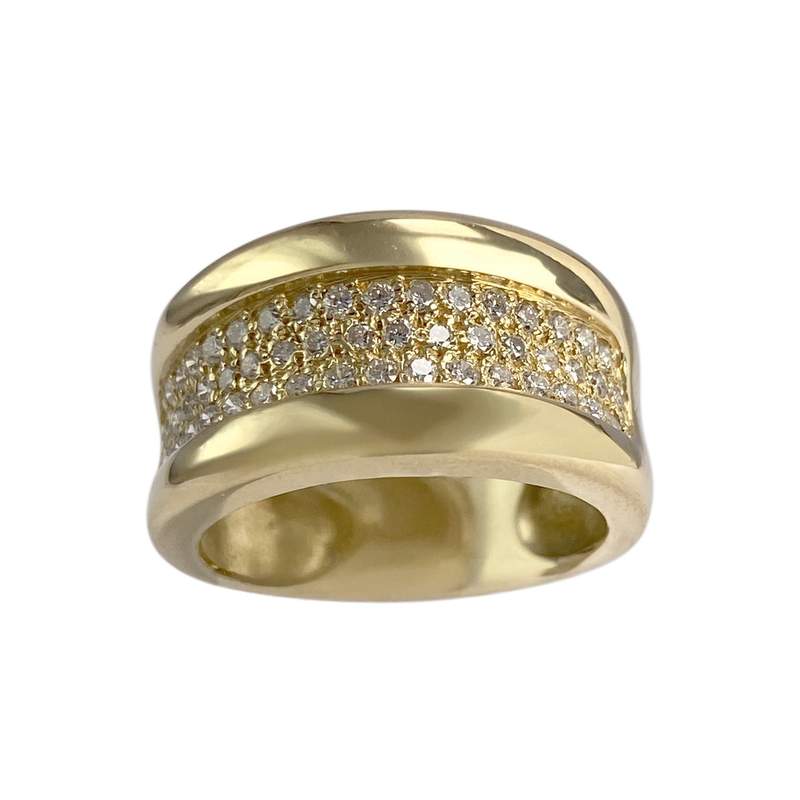 Bague d'occasion or 750 jaune diamants - vue 1