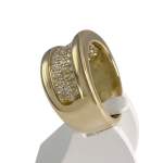 Bague d'occasion or 750 jaune diamants - vue 2