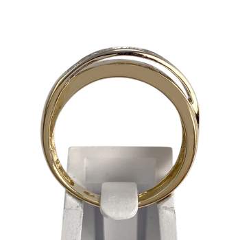 Bague d'occasion or 750 2 tons diamants
