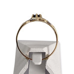 Bague d'occasion or 750 2 tons diamants saphir - vue 3