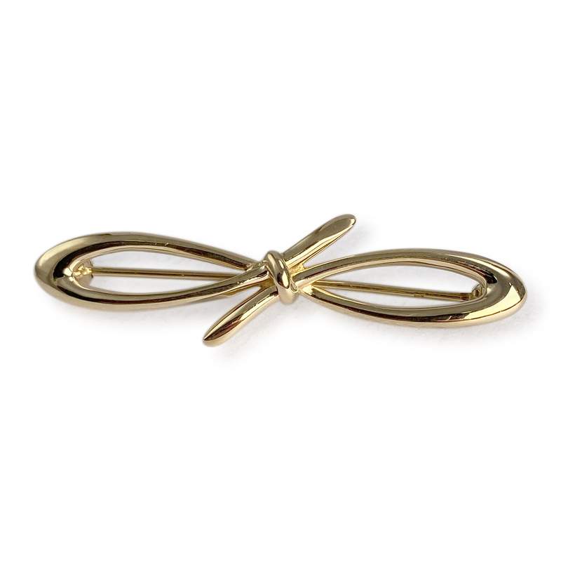 Broche d'occasion or 750 jaune motif noeud - vue 1
