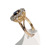 Bague d'occasion 2 ors 750 diamants saphir - vue 2