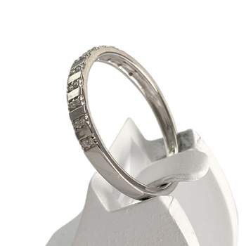 Tweedehands gouden ring 375 witte diamanten