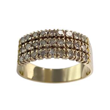 Bague d'occasion or 750 jaune diamants