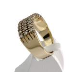 Bague d'occasion or 750 jaune diamants - vue 2